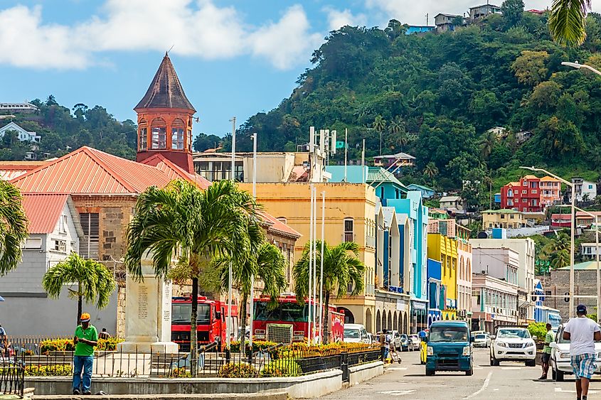 City center of Caribbean town Kingstown, Saint Vincent and the Grenadines. Source: Shutterstock/Vadim_N