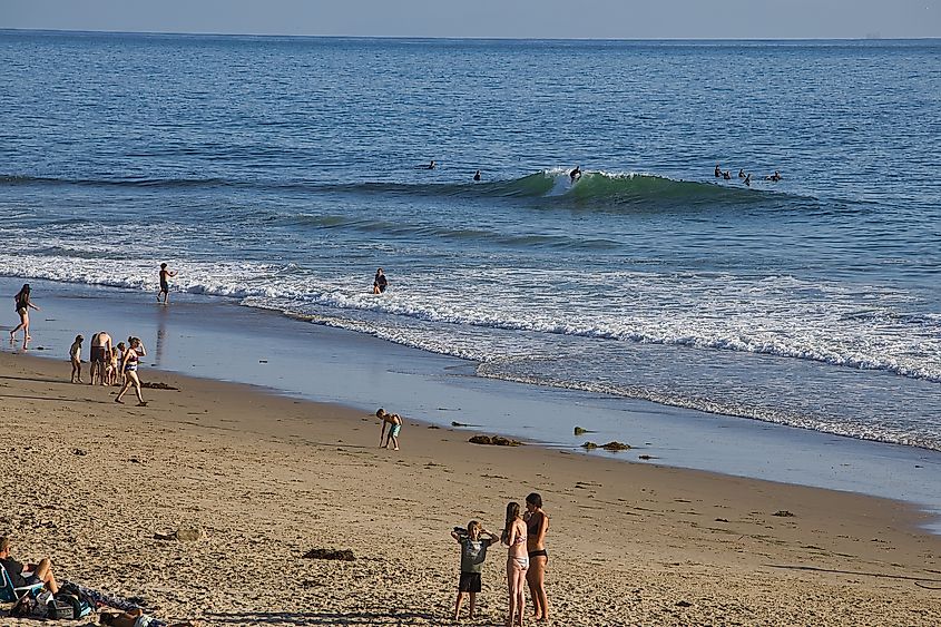 Rincon beach in Carpinterial, California