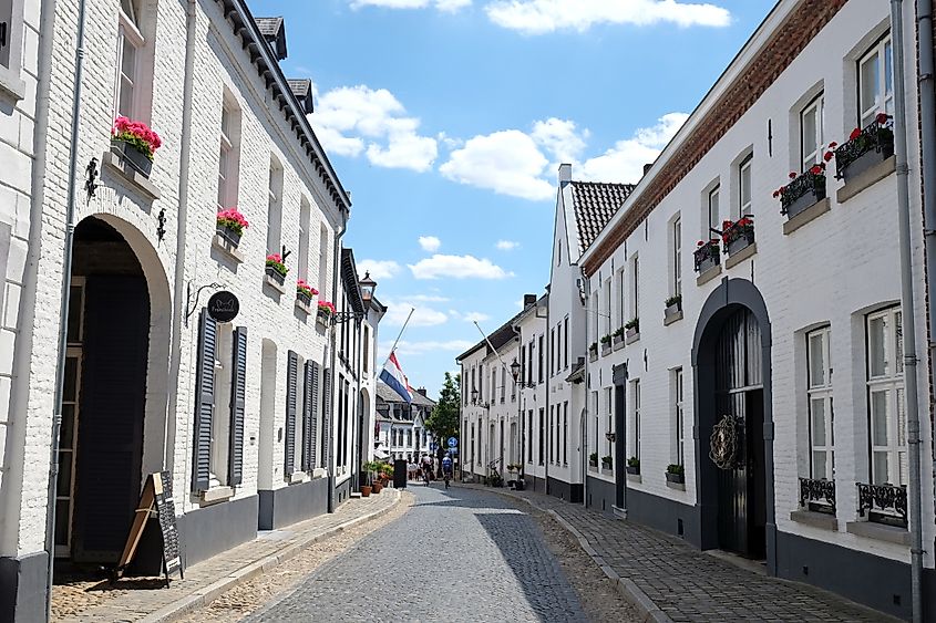 The white washed houses of Thorn, in the Dutch province of Limburg.