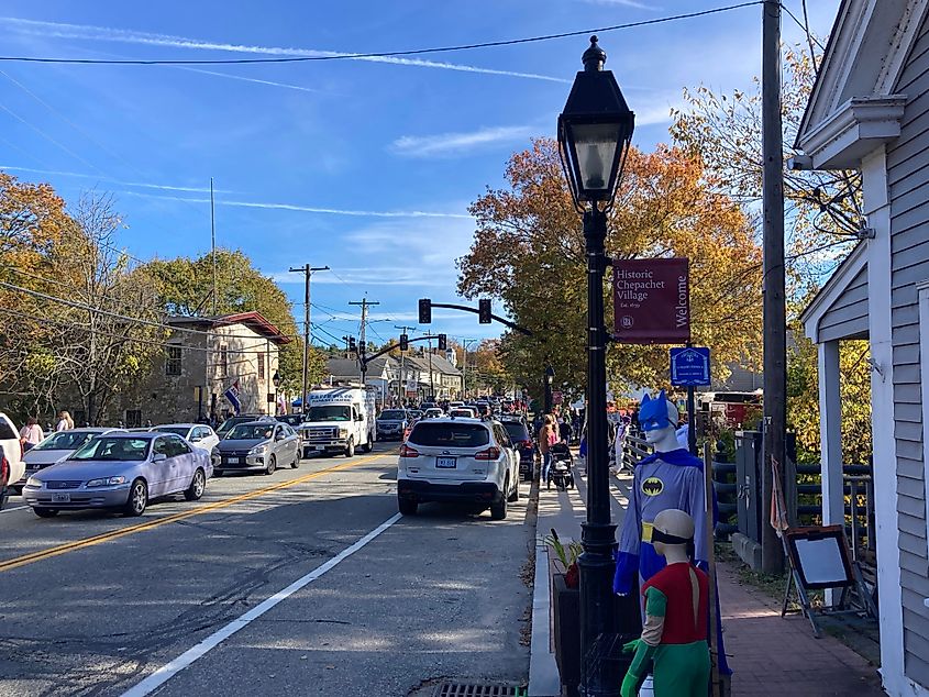 Main Street in Chepachet, Rhode Island.