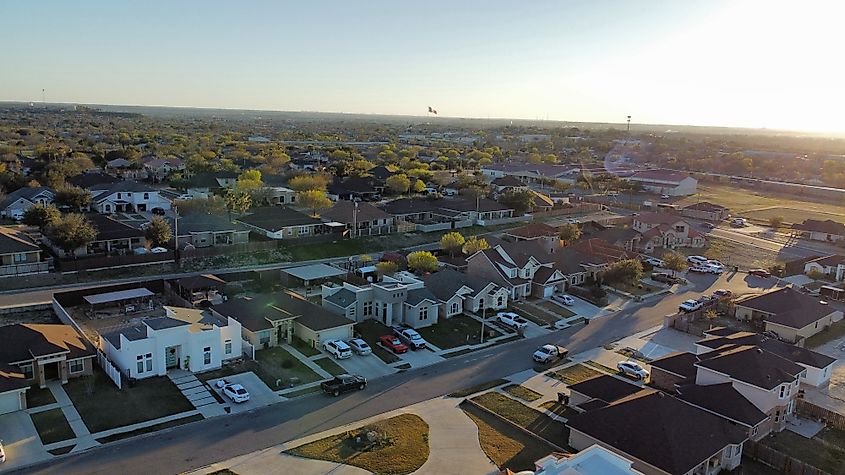 Eagle Pass, Texas, Aerial View.