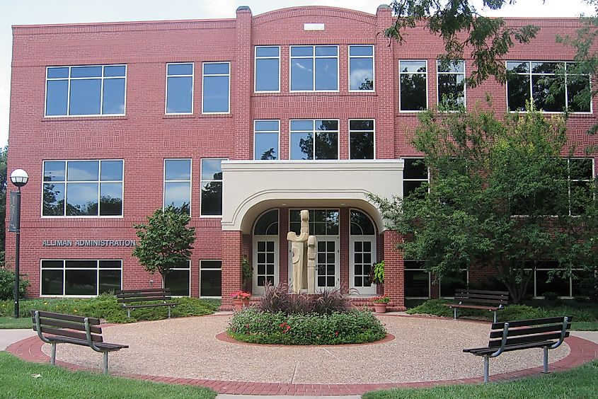 Hesston College's Alliman Administration Center, Hesston, Kansas.