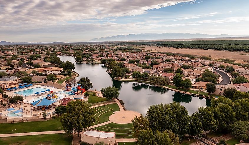 Rancho Sahuarita and Sahuarita Lake in Southern Arizona.