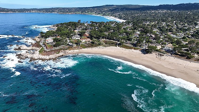 The coast along Carmel-by-the-Sea in California.