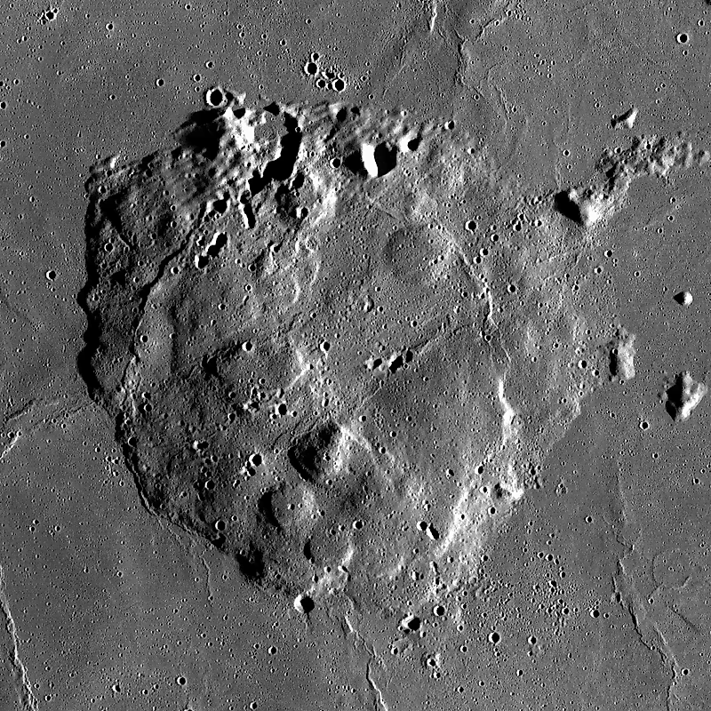 Mons Rümker, a volcanic complex in Oceanus Procellarum