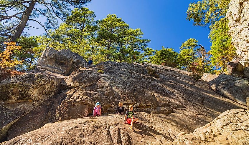 Devils Slide of Robbers Cave State Park, Oklahoma.