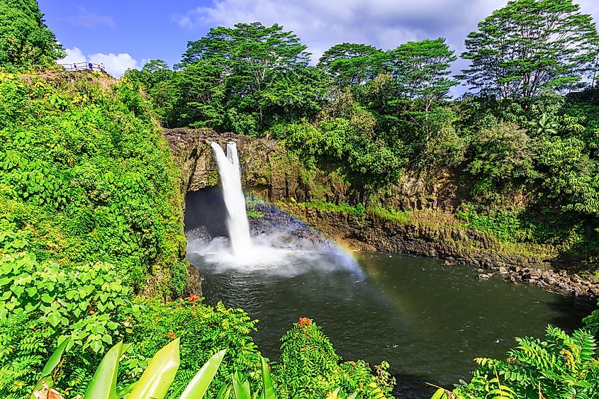 Hawaii, Rainbow Falls in Hilo. Wailuku River State Park.