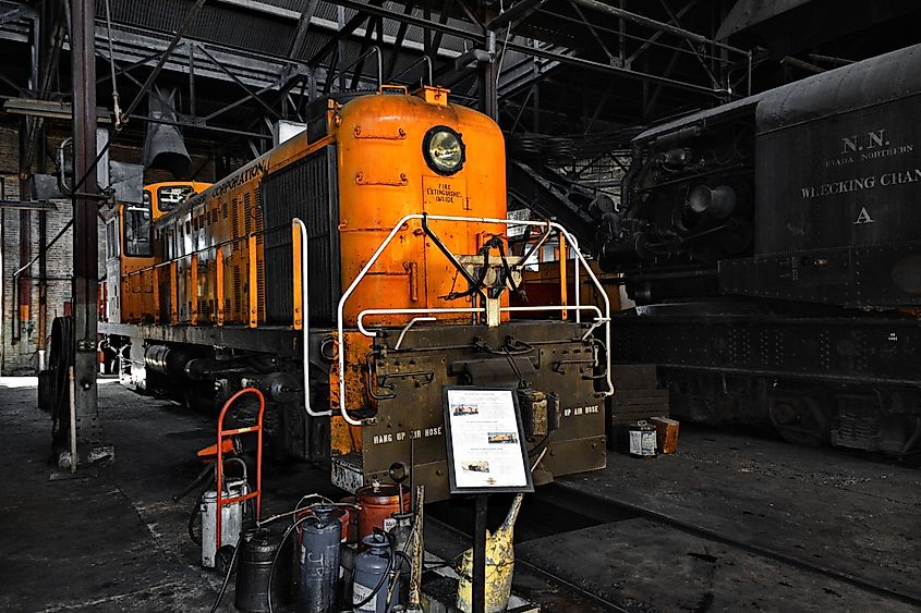 The Nevada Northern Railway Museum in Ely, Nevada. Editorial credit: Wirestock Creators / Shutterstock.com