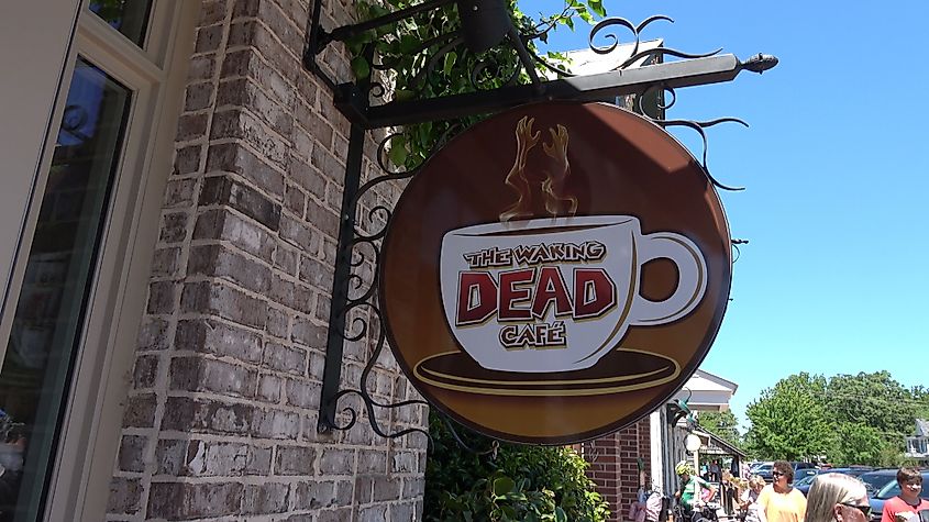 The Walking Dead Cafe in Senoia Georgia - SENOIA, GEORGIA - APRIL 23, 2016