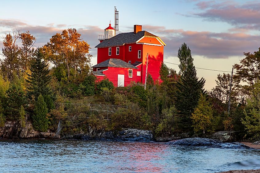 Lighthouse on Lake Superior in Marquette, Michigan