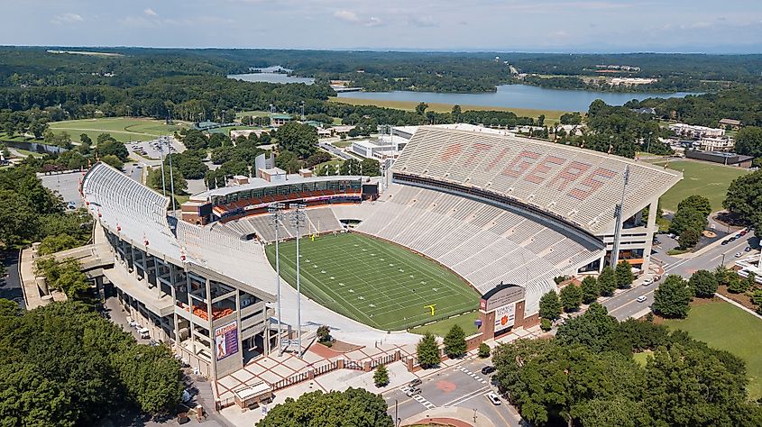 Clemson Memorial Stadium in Clemson, South Carolina