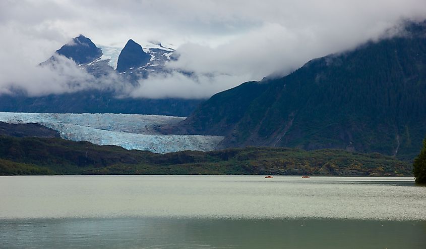 Lake and Mountains at Gustavus, Alaska.