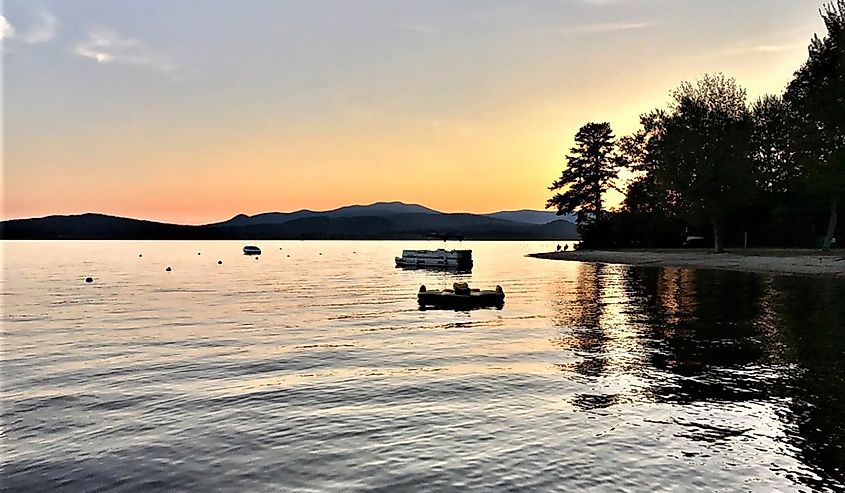 Looking out over Ossipee Lake, New Hampshire.