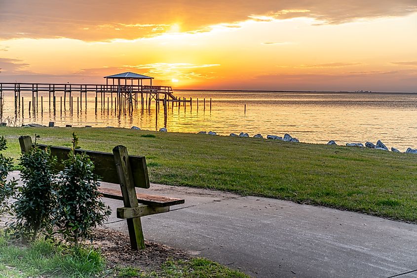 A Sunset View at Fairhope, Alabama.