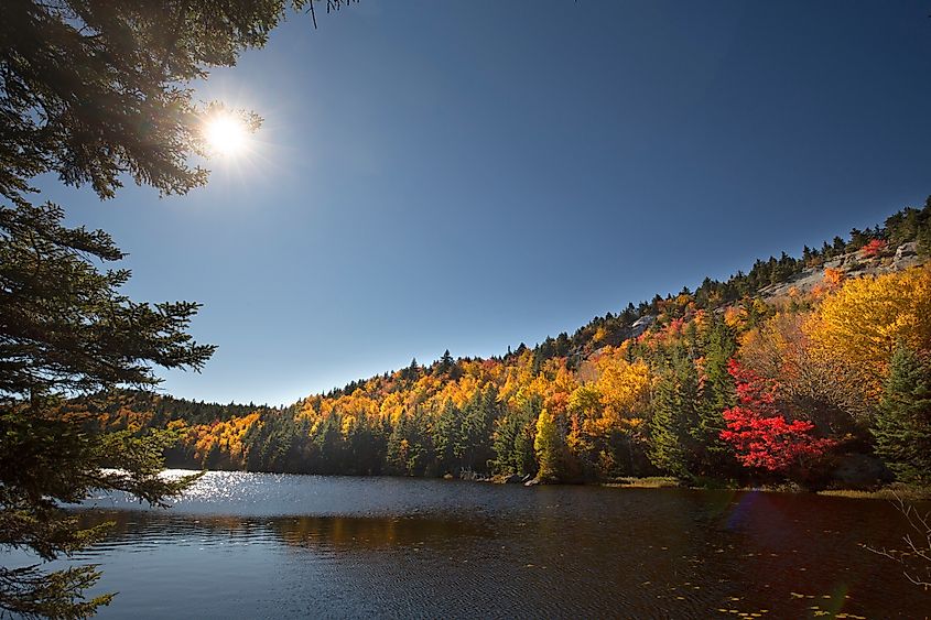 Lake Solitude in Mount Sunapee State Park, Newbury, New Hampshire.