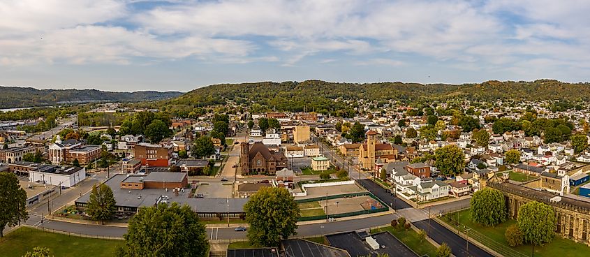 Overlooking Moundsville, West Virginia.