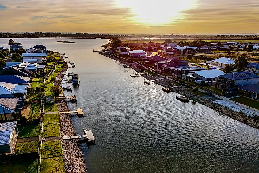 Riverside harbor in Wellington, New South Wales