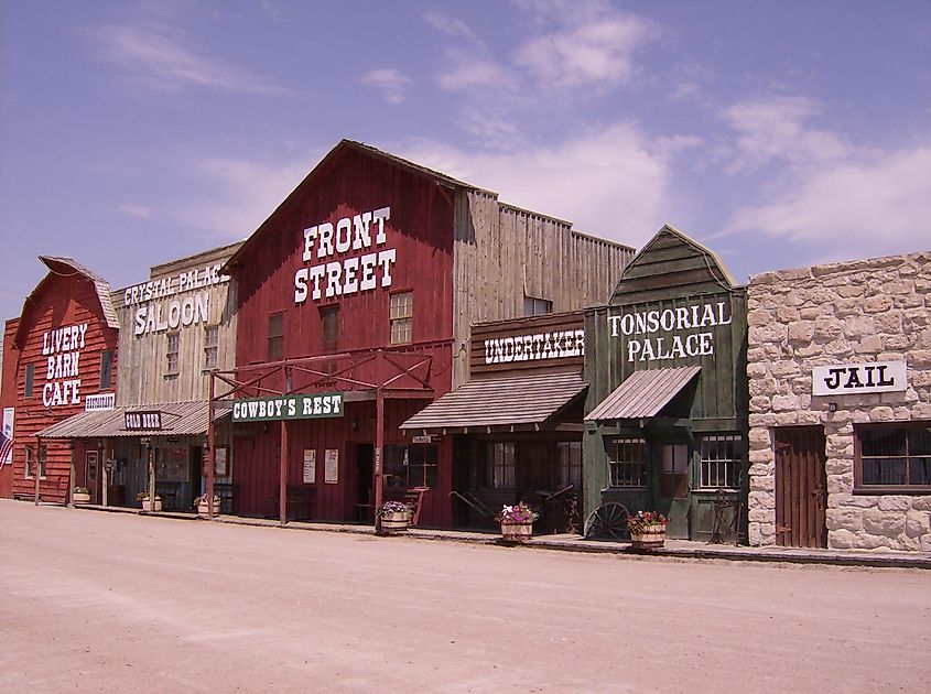 Stores on Front Street in Ogallala, Nebraska