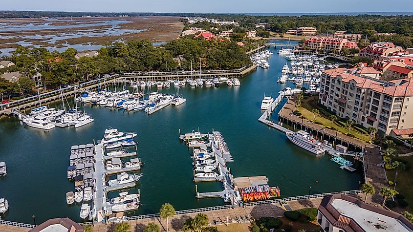 Aerial view of Hilton Head Island, South Carolina.