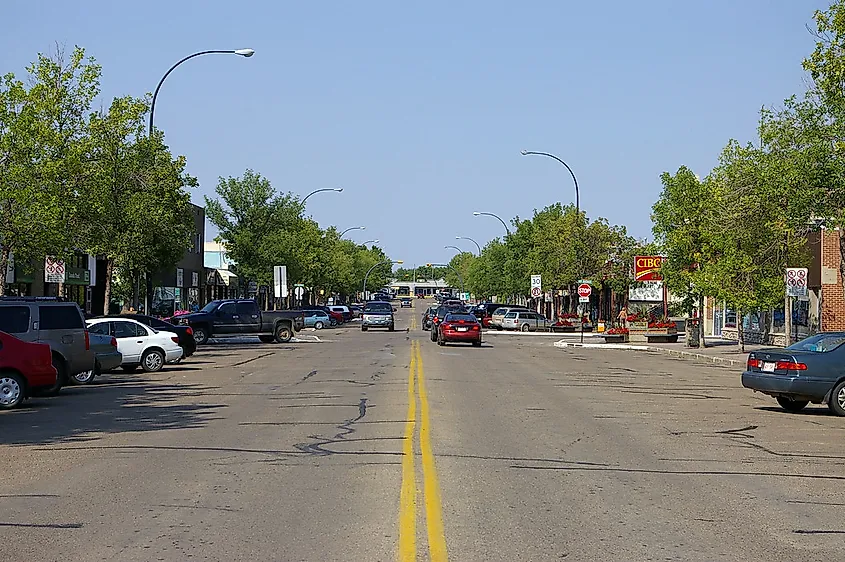 Main street Camrose, Alberta