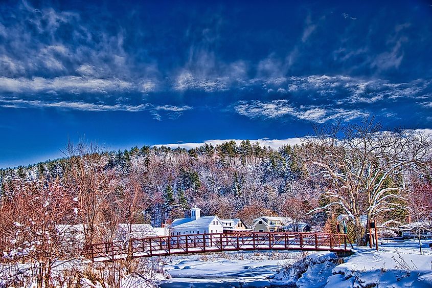 Beautiful Stowe, Vermont, in winter.