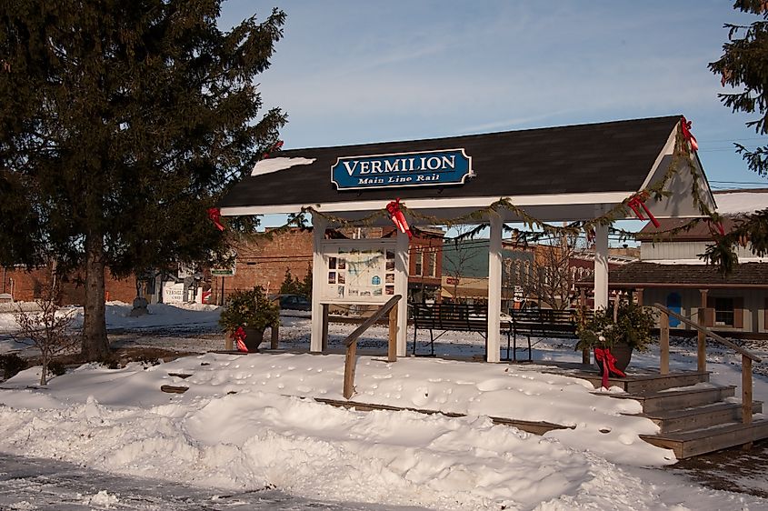 Historic train station in Vermilion, Ohio.