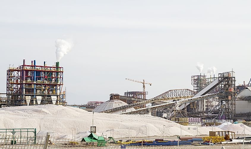 The Dead Sea Works, an Israeli potash plant located in Sdom on the Dead Sea coast of Israel.