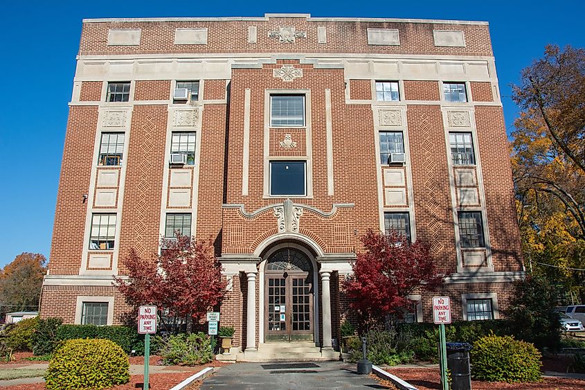 The Lonoke County Courthouse in downtown Lonoke, Arkansas