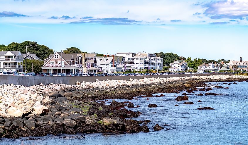 The beautiful coastline at Narragansett, Rhode Island.