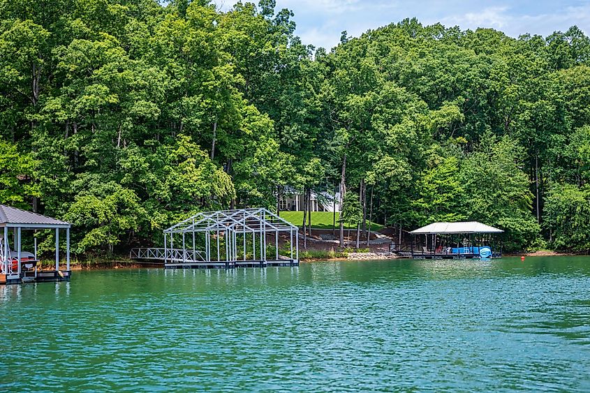 A beautiful lake in Seneca, South Carolina.