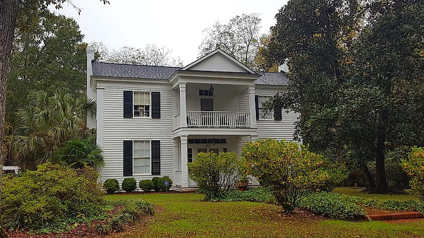 Burton House in Newberry, SC, showcasing the historical residence's architecture.