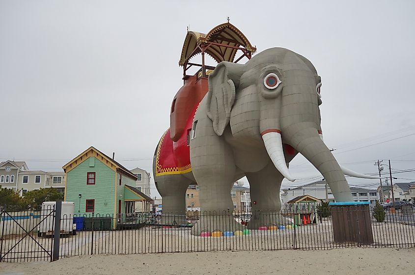 Lucy the Elephant, a landmark roadside tourist attraction in Margate City, New Jersey.