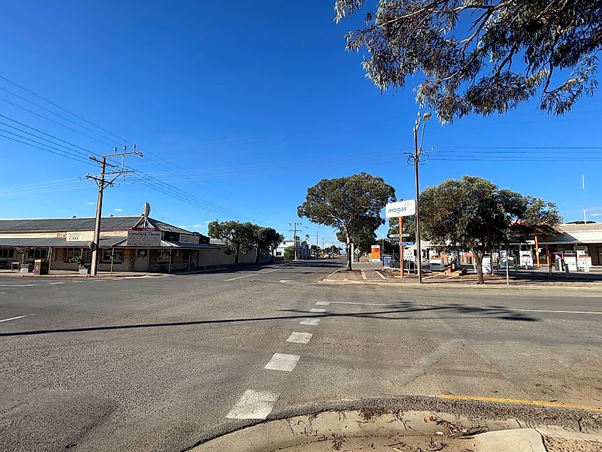 Street view in the town of Hawker, South Australia.