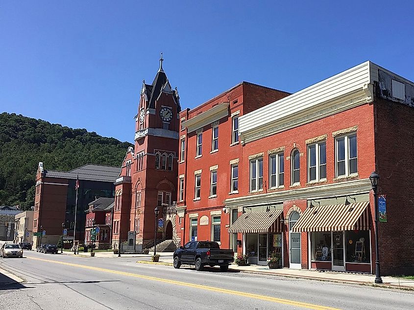 Main Street in Parsons, West Virginia.