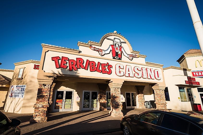 Terrible’s Casino and gas station. Searchlight Nevada, USA. Editorial credit: David Buzzard / Shutterstock.com