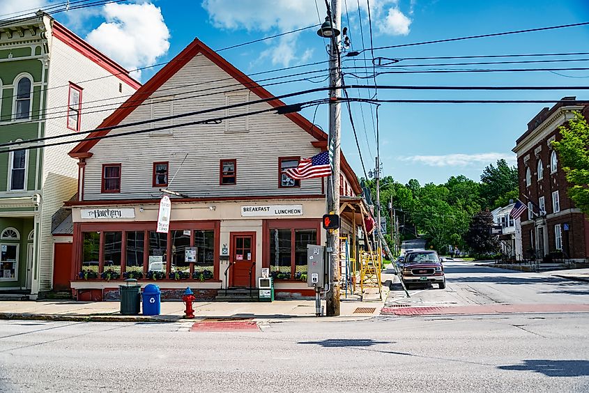 Architecture in the Small town of Ludlow, Vermont, America. Editorial credit: Enrico Della Pietra / Shutterstock.com