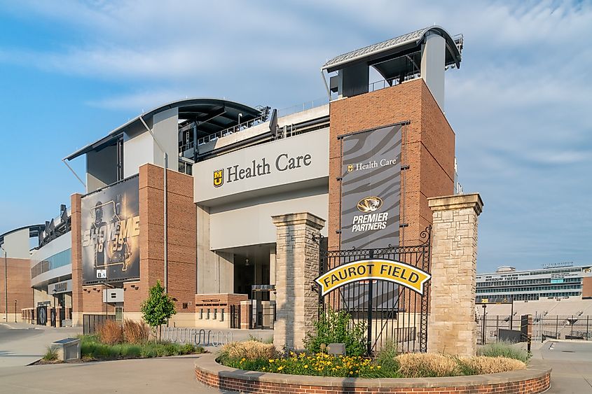 Faurot Field on the campus of the University of Missouri. 