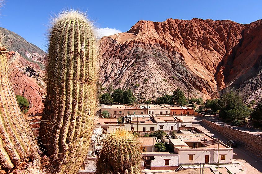 View over the town of Purmamarca, Argentina.