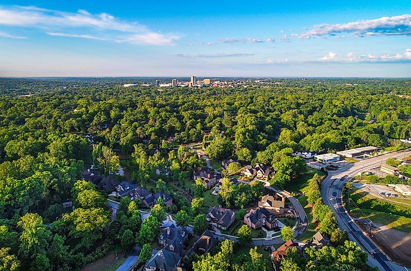 Greenville, SC Skyline from Paris Mountain.