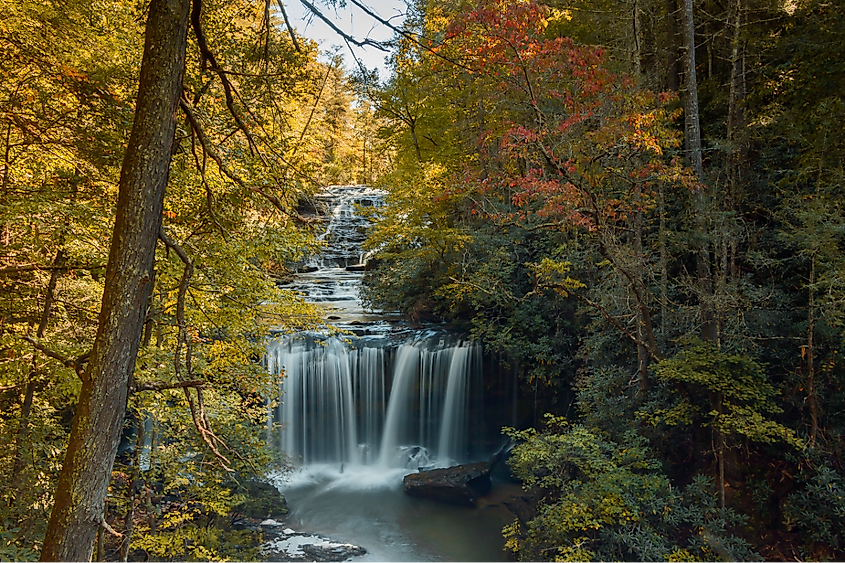 Brasstown Waterfall Series in Long Creek, South Carolina