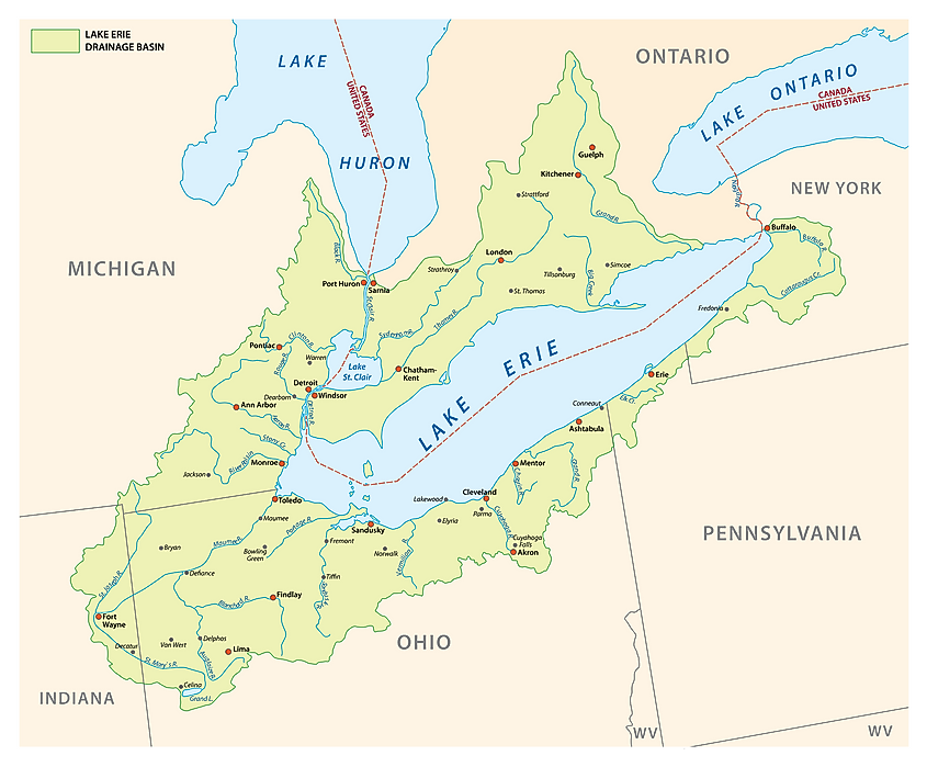 Lake Erie map
