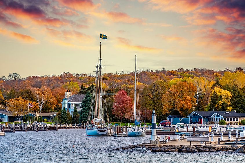 The harbor of Sister Bay in Door County, Wisconsin.