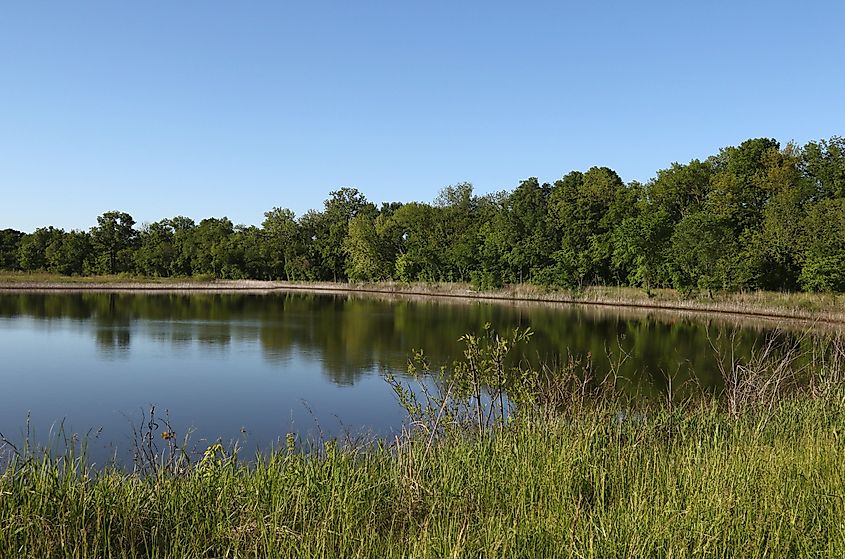 A pond near La Cygne in Kansas.