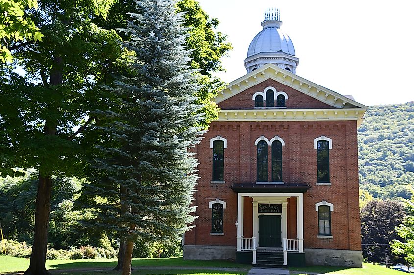 Memorial Town Hall in Naples, New York.