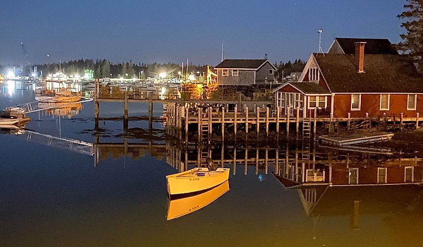 Vinalhaven Island, Maine - Carver's Harbor at Night