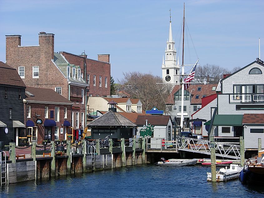 The charming harbor in Newport, Rhode Island