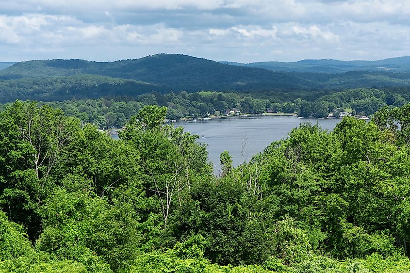 Bantam Lake from atop Apple Hill in Morris Connecticut.