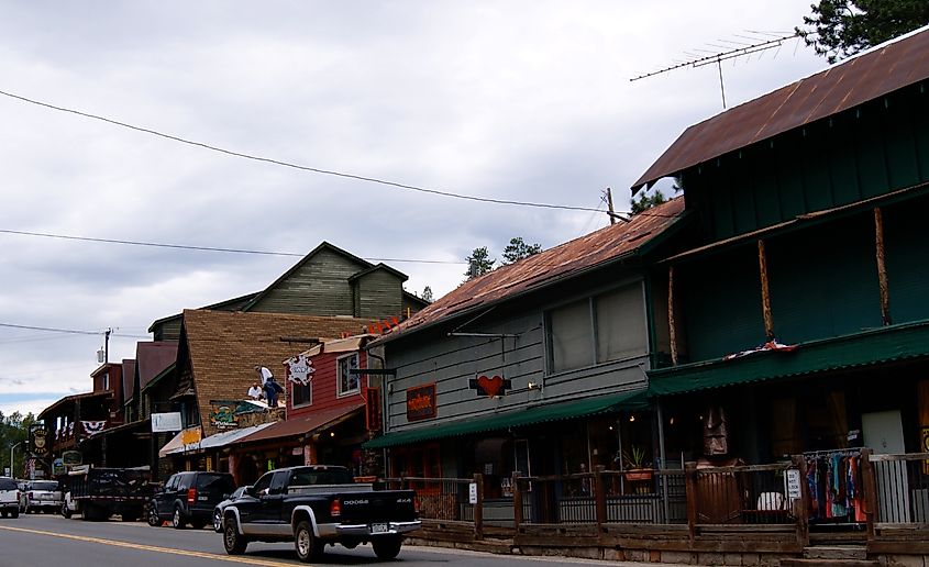 Downtown Evergreen in Colorado.