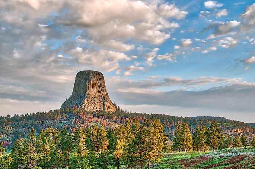 The Devils Tower National Monument in Wyoming.