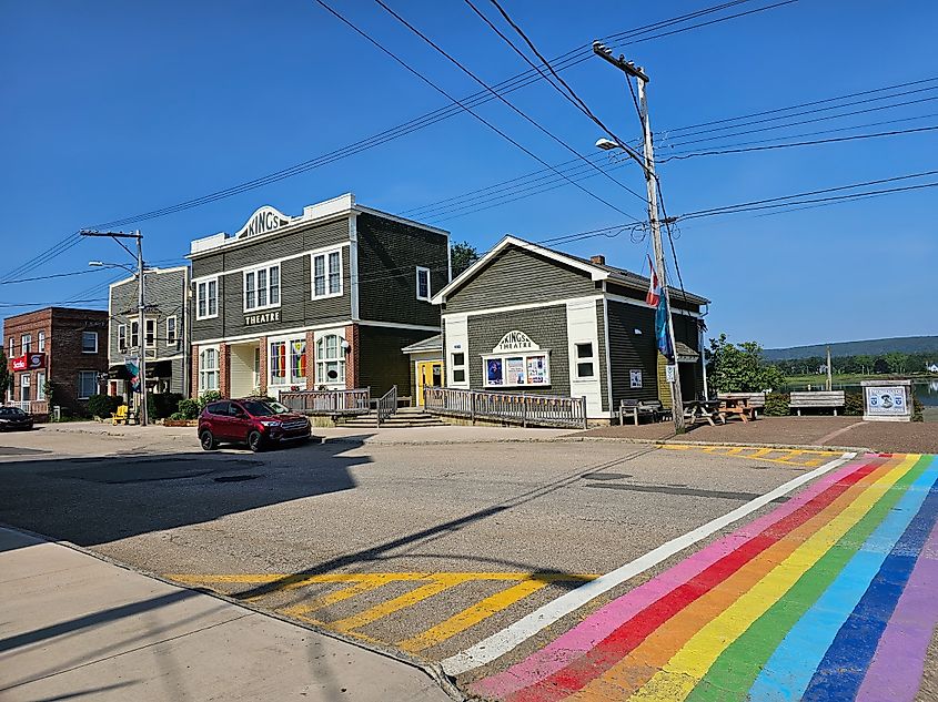 A street view through down town Annapolis Royal, Nova Scotia